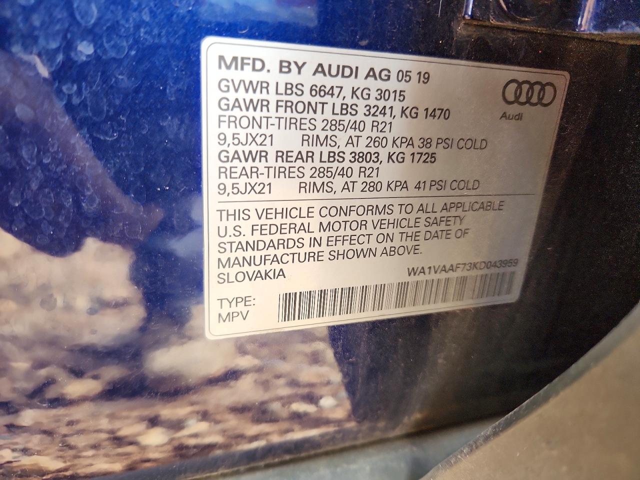 2019 AUDI Q7 PRESTIGE photo 13
