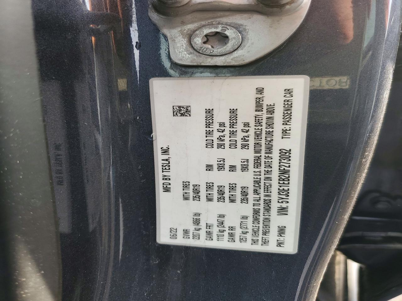 2022 TESLA MODEL 3 photo 23