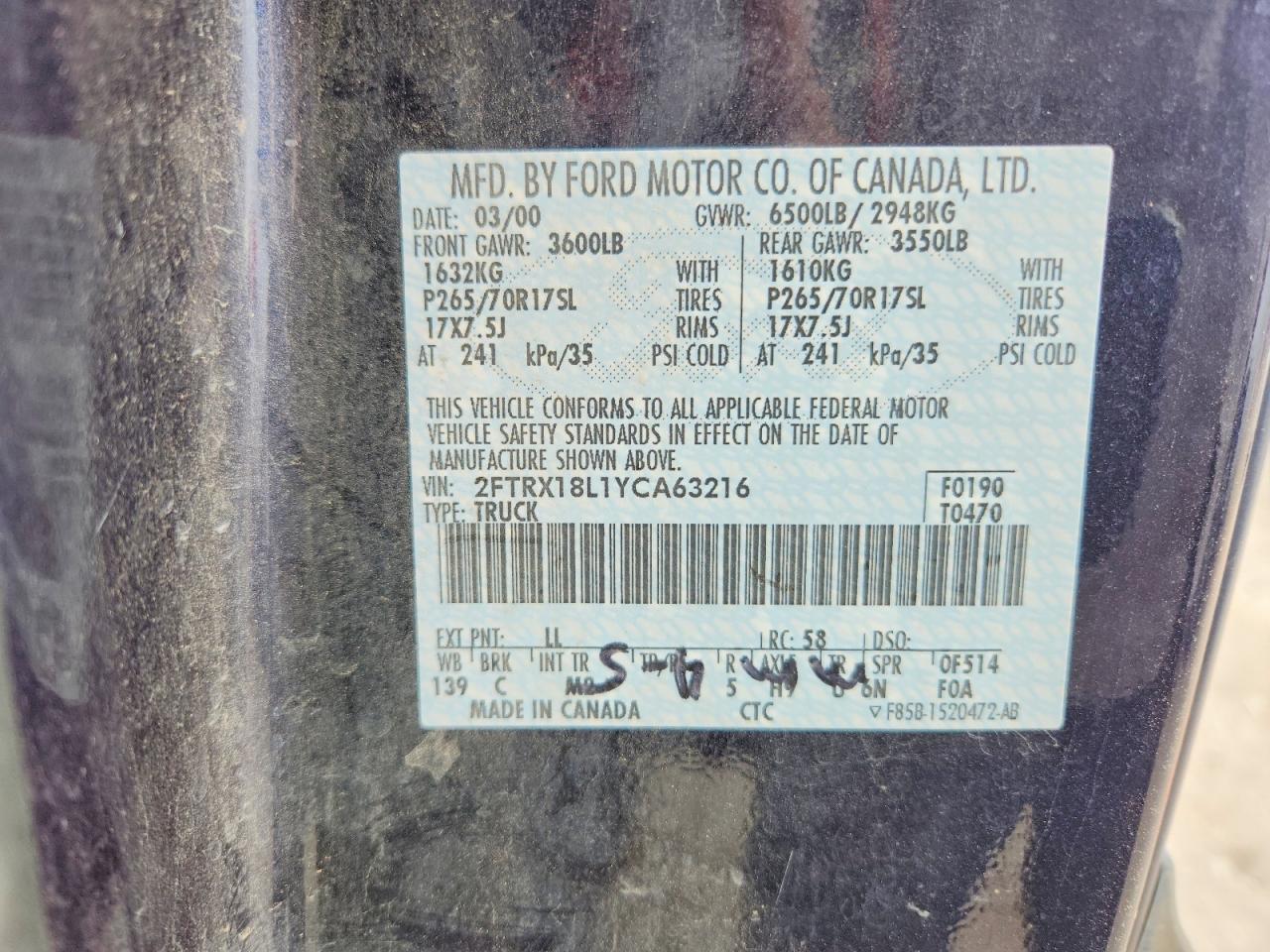 2000 FORD F150 photo 12