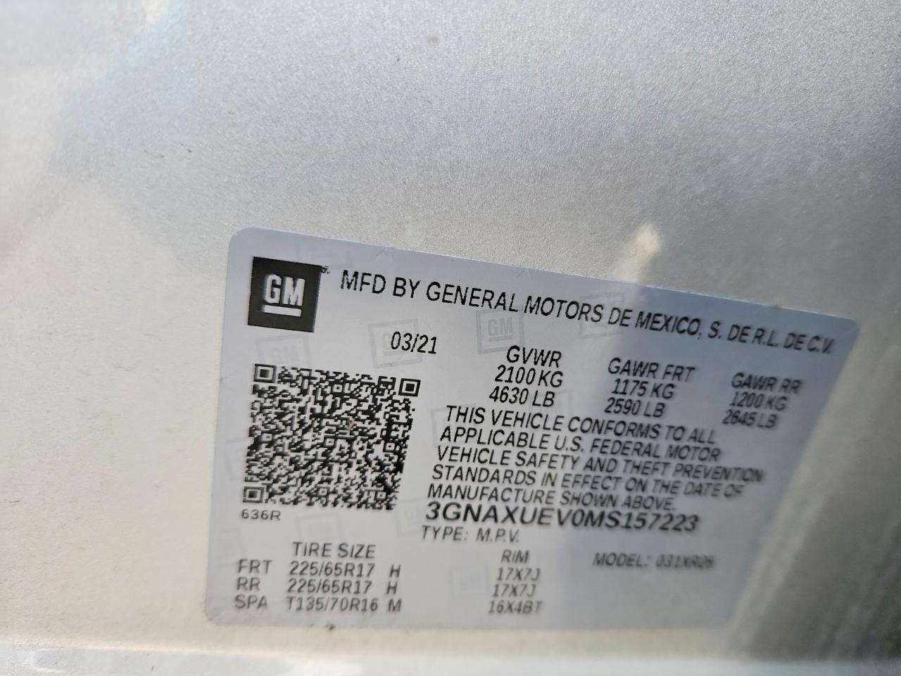 2021 CHEVROLET EQUINOX LT photo 37