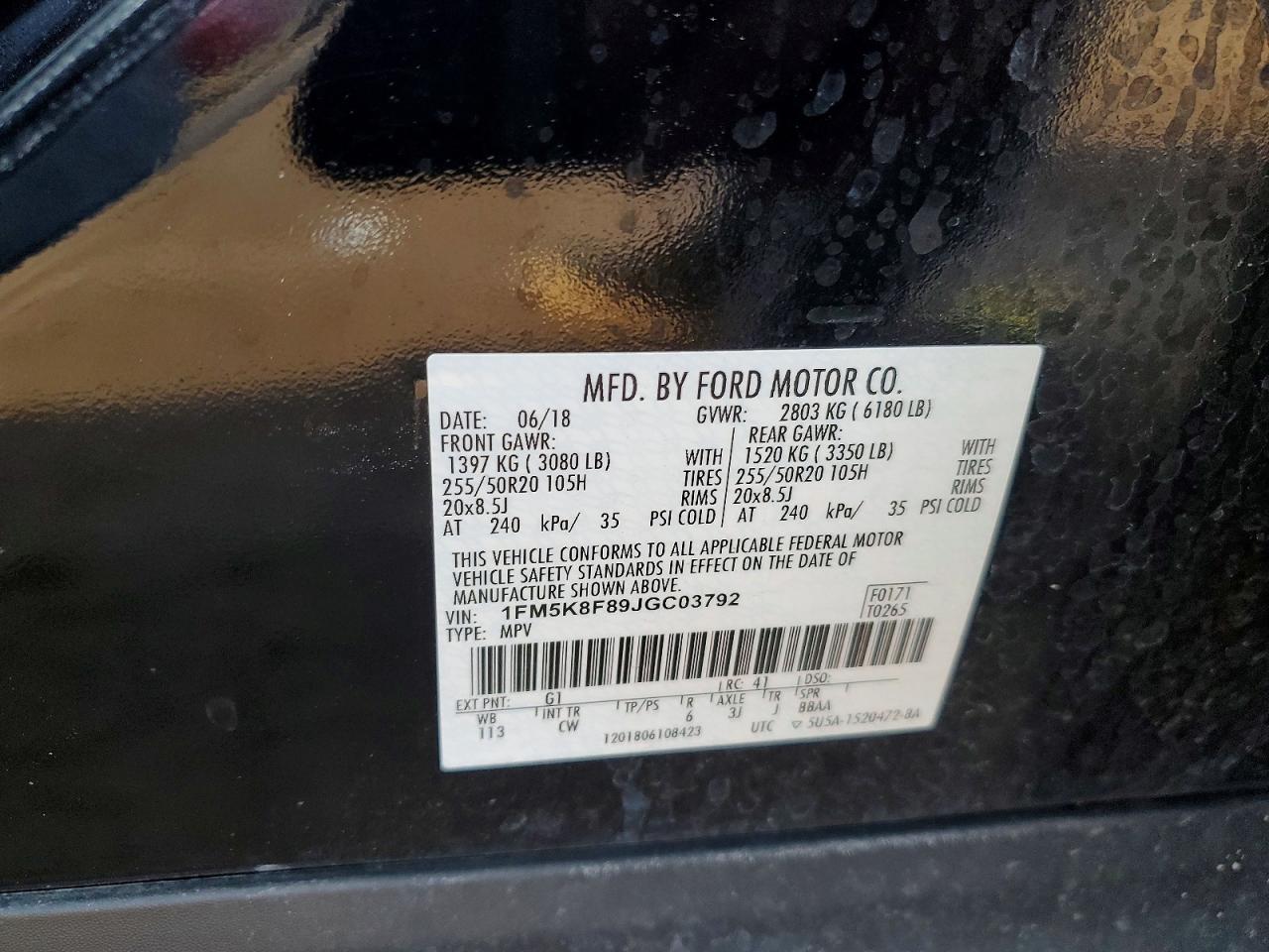 2018 FORD EXPLORER LIMITED photo 23