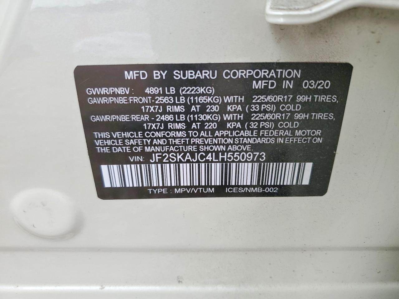 2020 SUBARU FORESTER PREMIUM photo 37