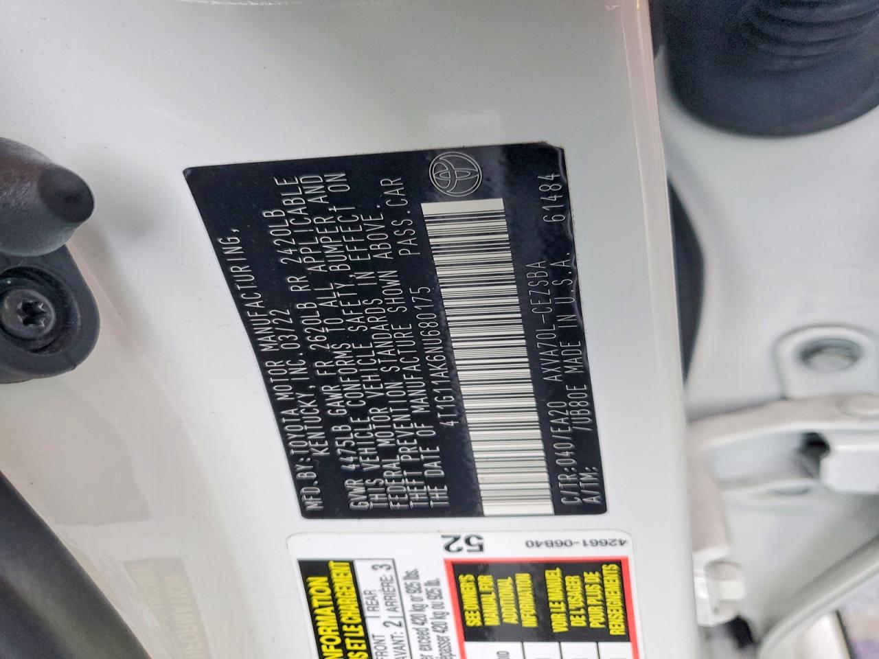2022 TOYOTA CAMRY SE photo 23