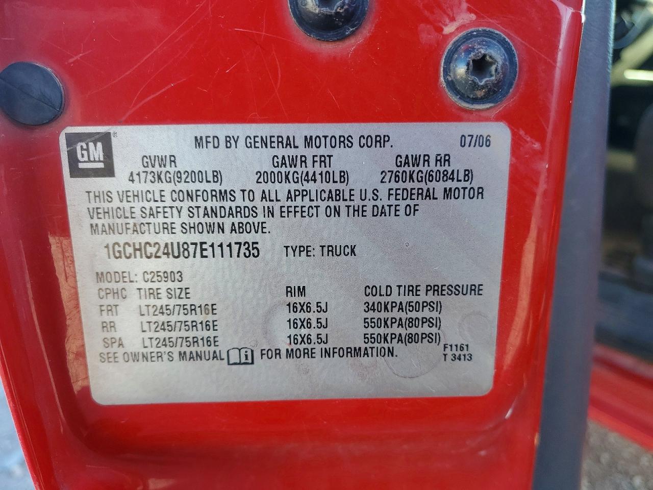 2007 CHEVROLET SILVERADO C2500 HEAVY DUTY photo 23