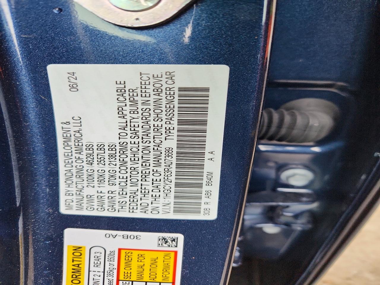 2024 HONDA ACCORD HYBRID EXL photo 12