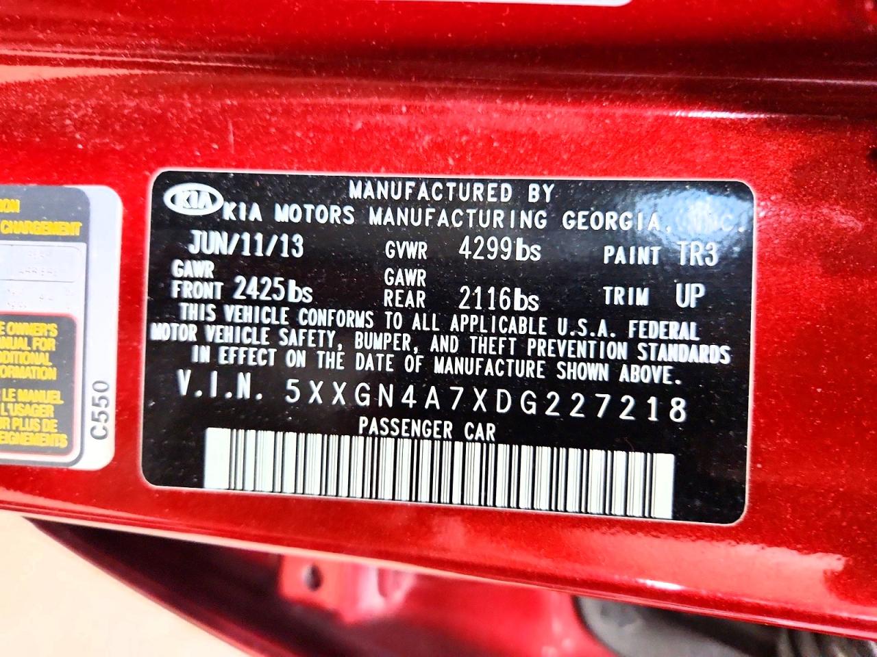 2013 KIA OPTIMA EX photo 23