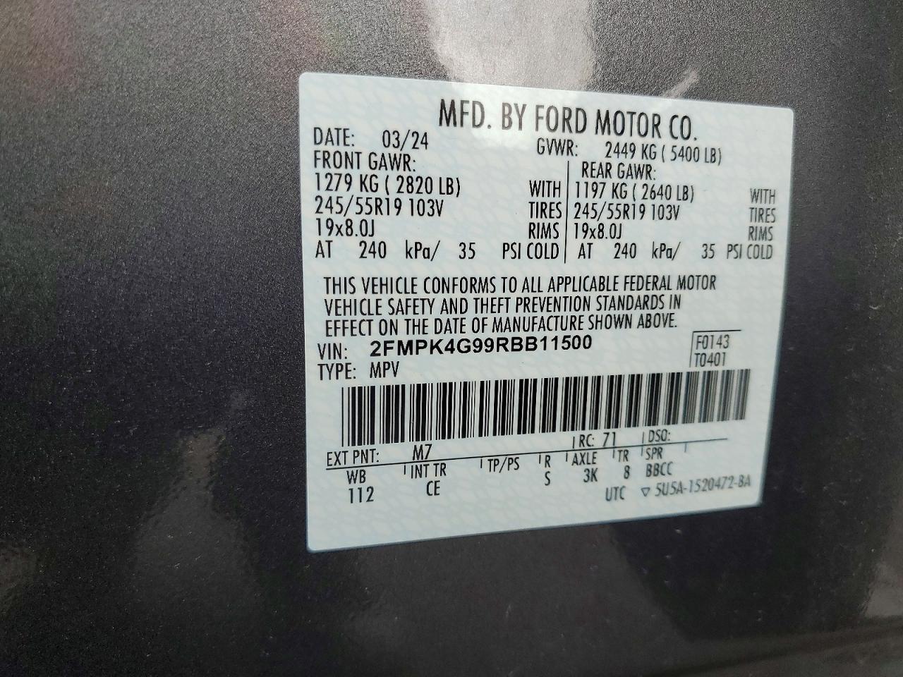 2024 FORD EDGE SE photo 14