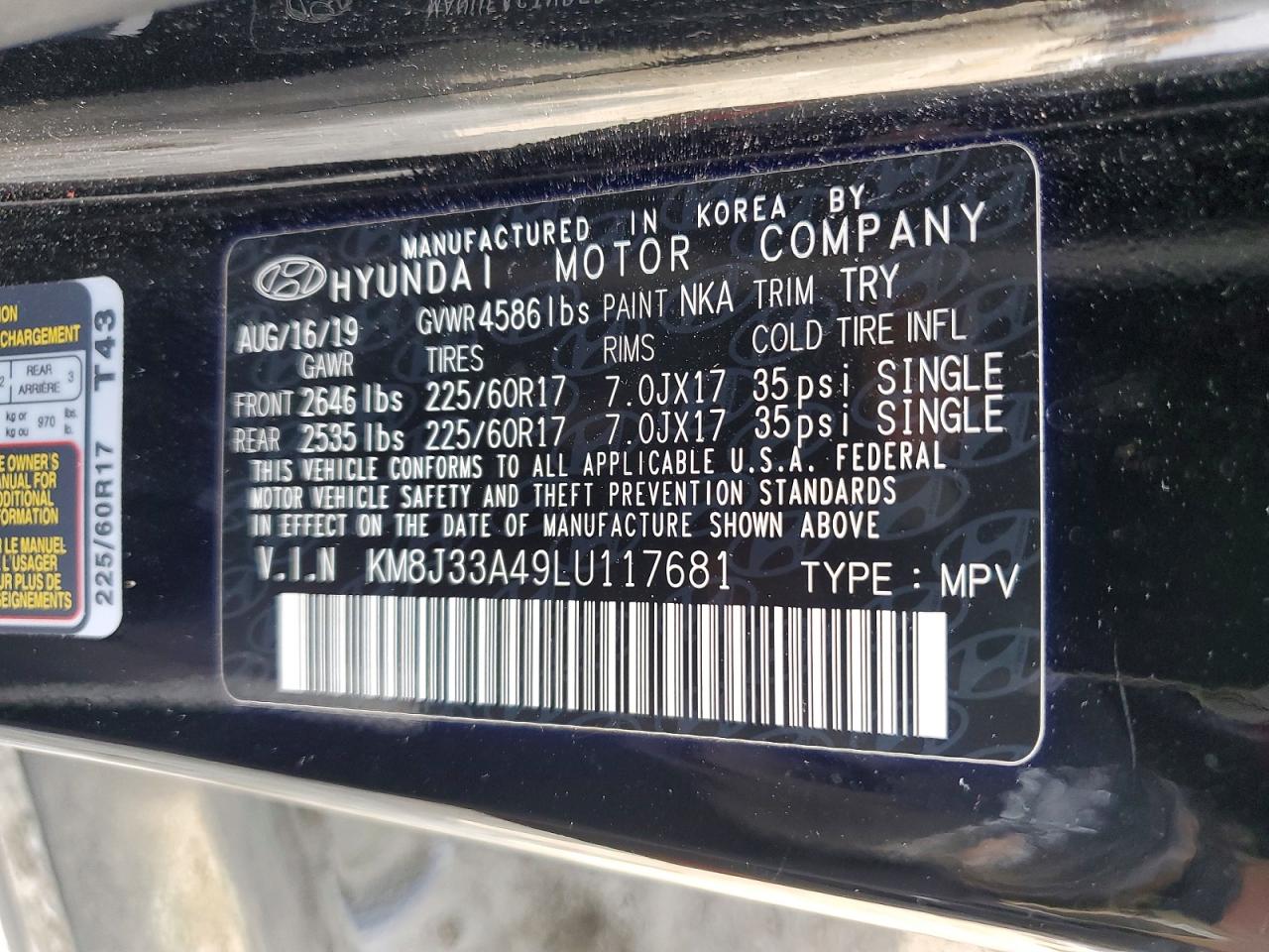 2020 HYUNDAI TUCSON LIMITED photo 25