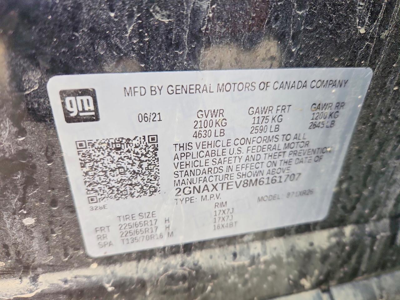 2021 CHEVROLET EQUINOX LT photo 23