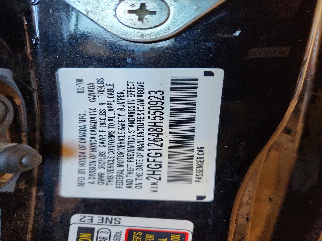 2008 HONDA CIVIC LX photo 23