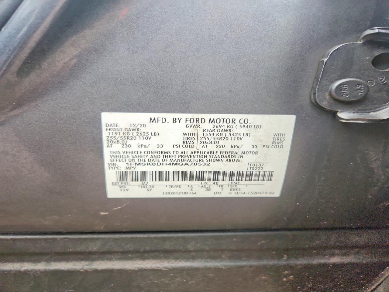 2021 FORD EXPLORER XLT photo 13