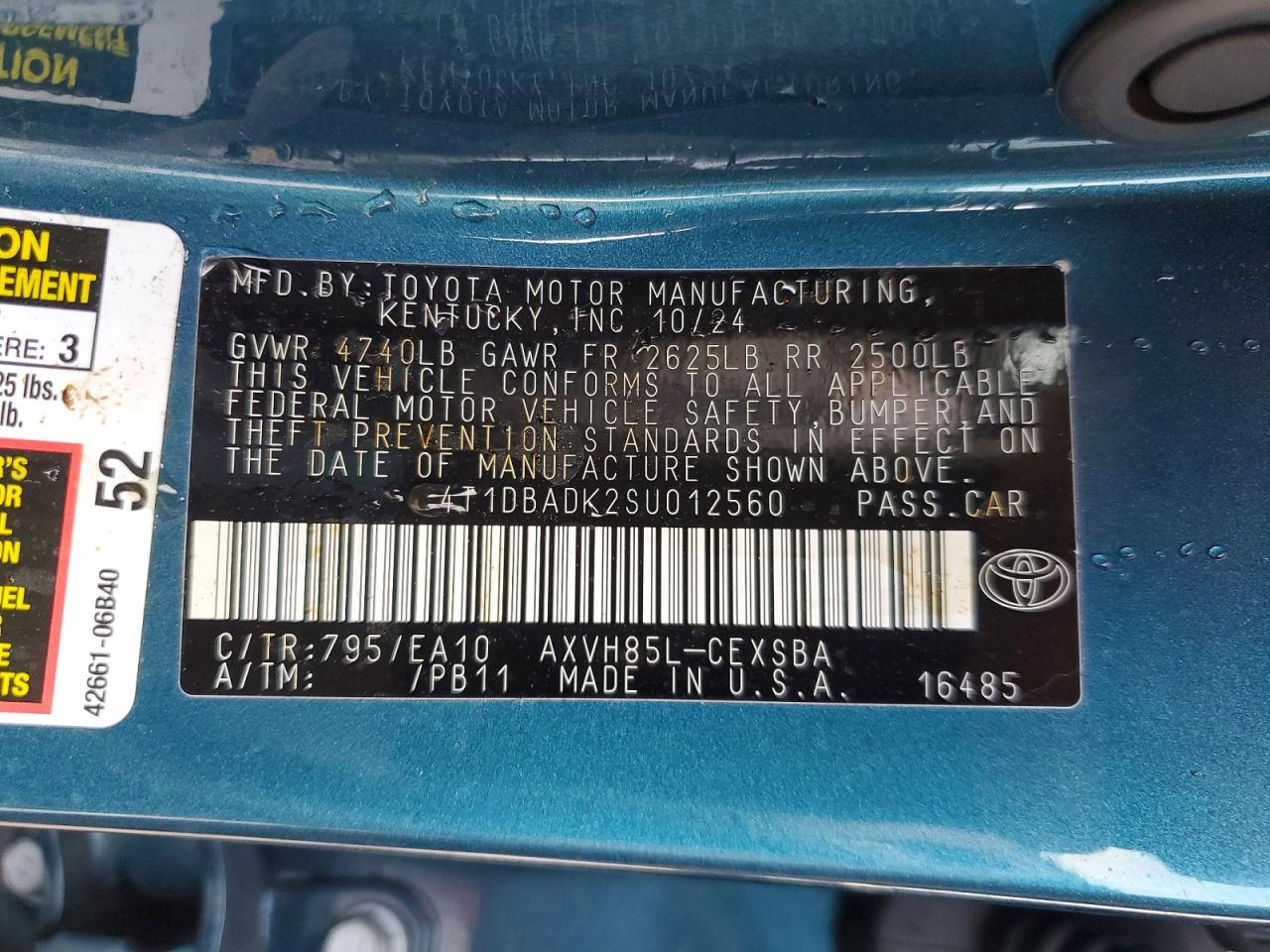 2025 TOYOTA CAMRY SE photo 12