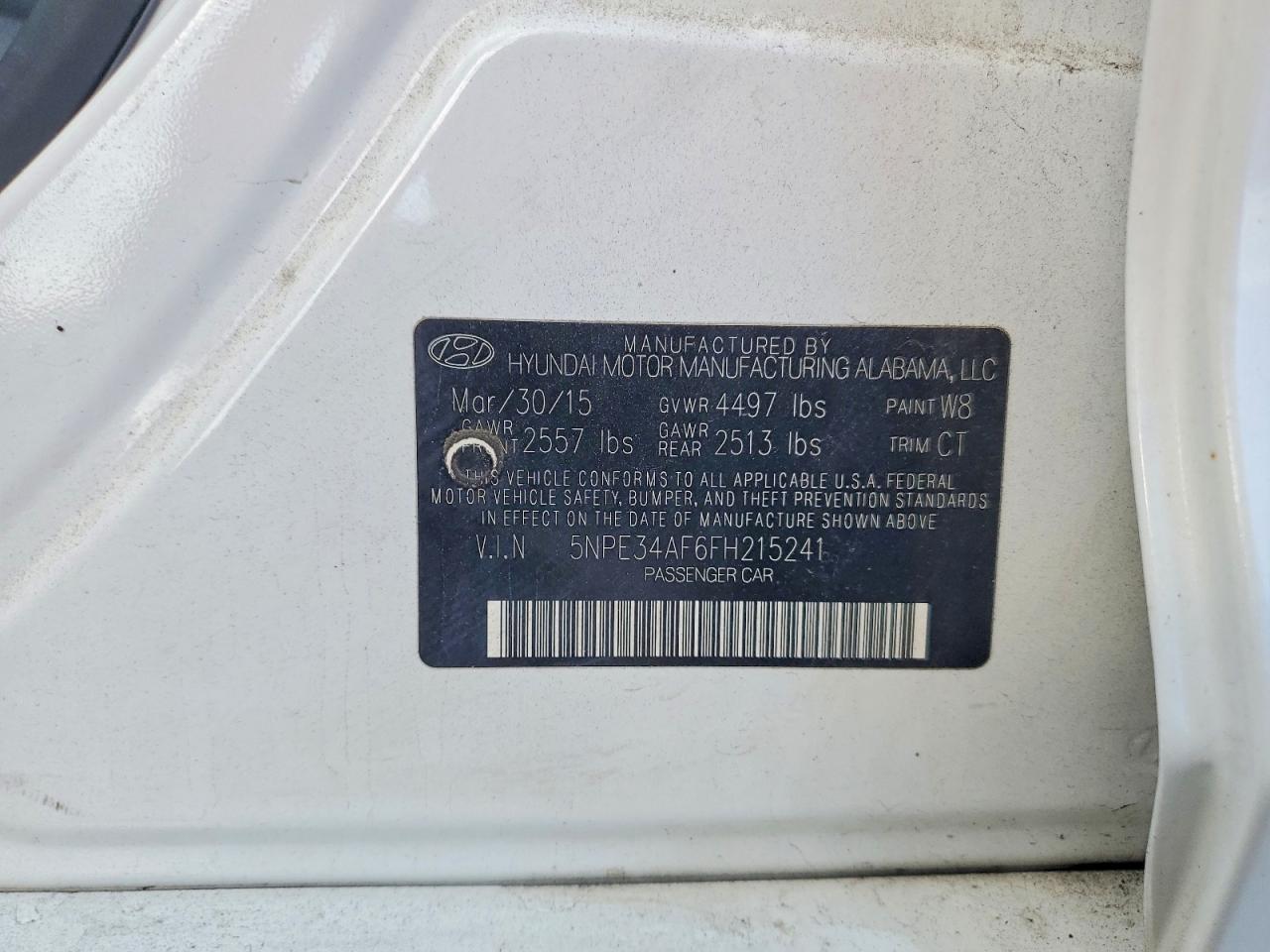 2015 HYUNDAI SONATA SPORT photo 23