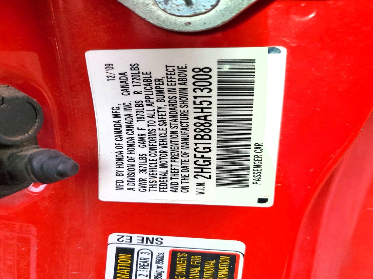 2010 HONDA CIVIC EX photo 25