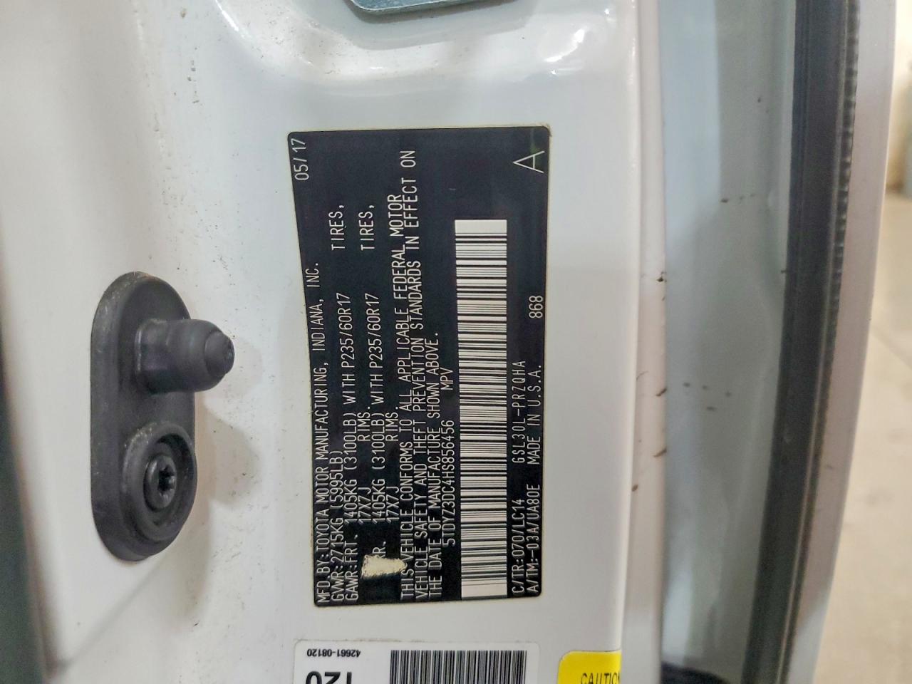 2017 TOYOTA SIENNA XLE PREMIUM 8-PASSENGER photo 13