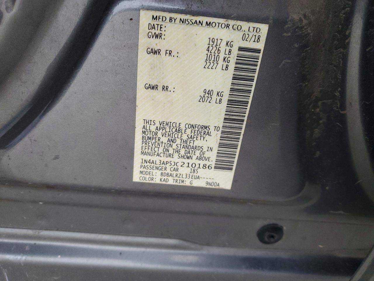 2018 NISSAN ALTIMA 2.5 photo 23
