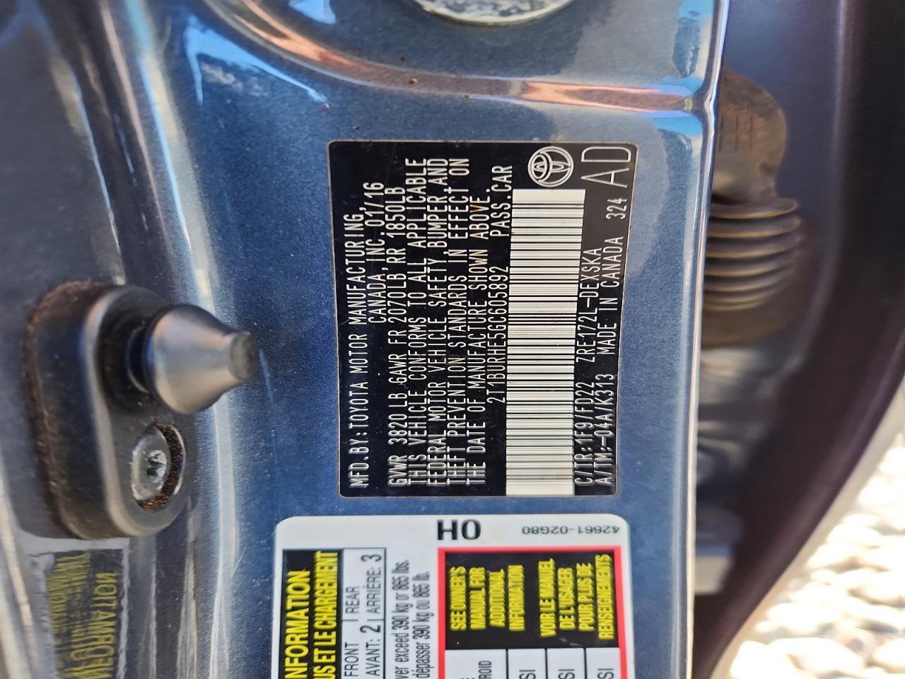 2016 TOYOTA COROLLA L photo 23