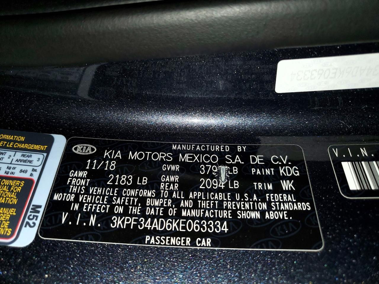 2019 KIA FORTE S photo 25