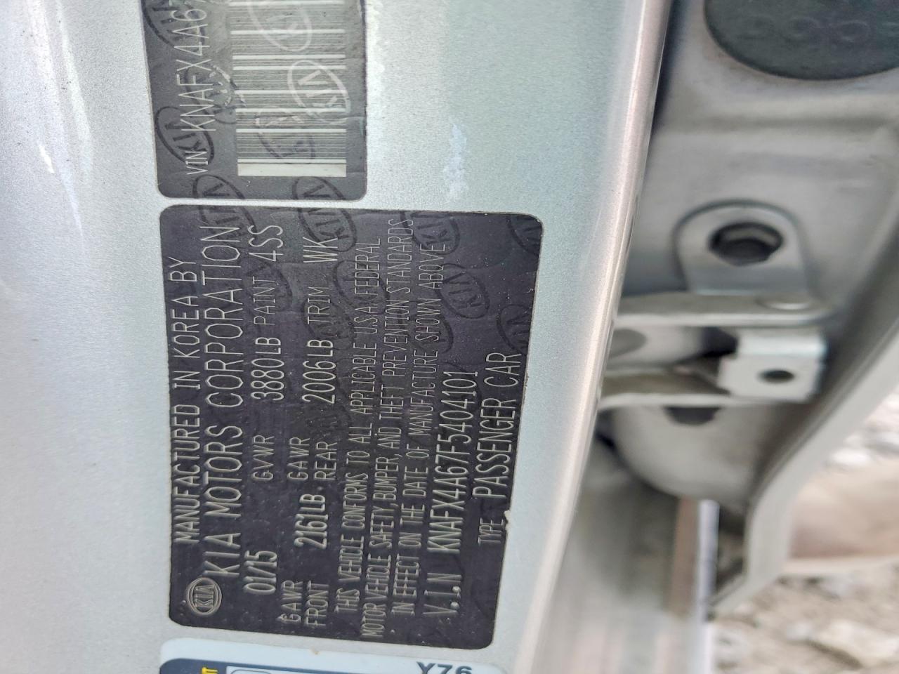 2015 KIA FORTE LX photo 23