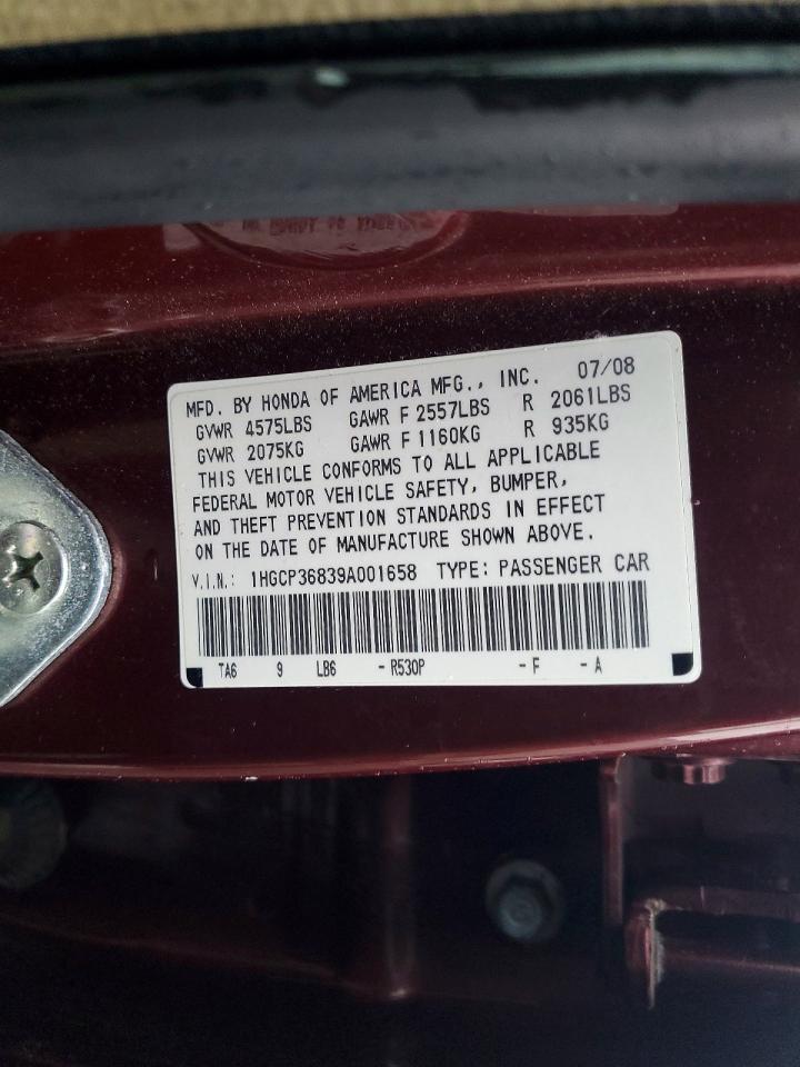 2009 HONDA ACCORD EXL photo 37