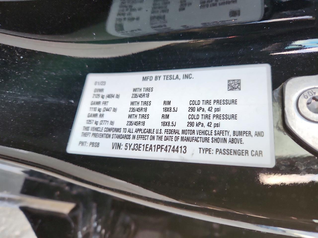 2023 TESLA MODEL 3 photo 12