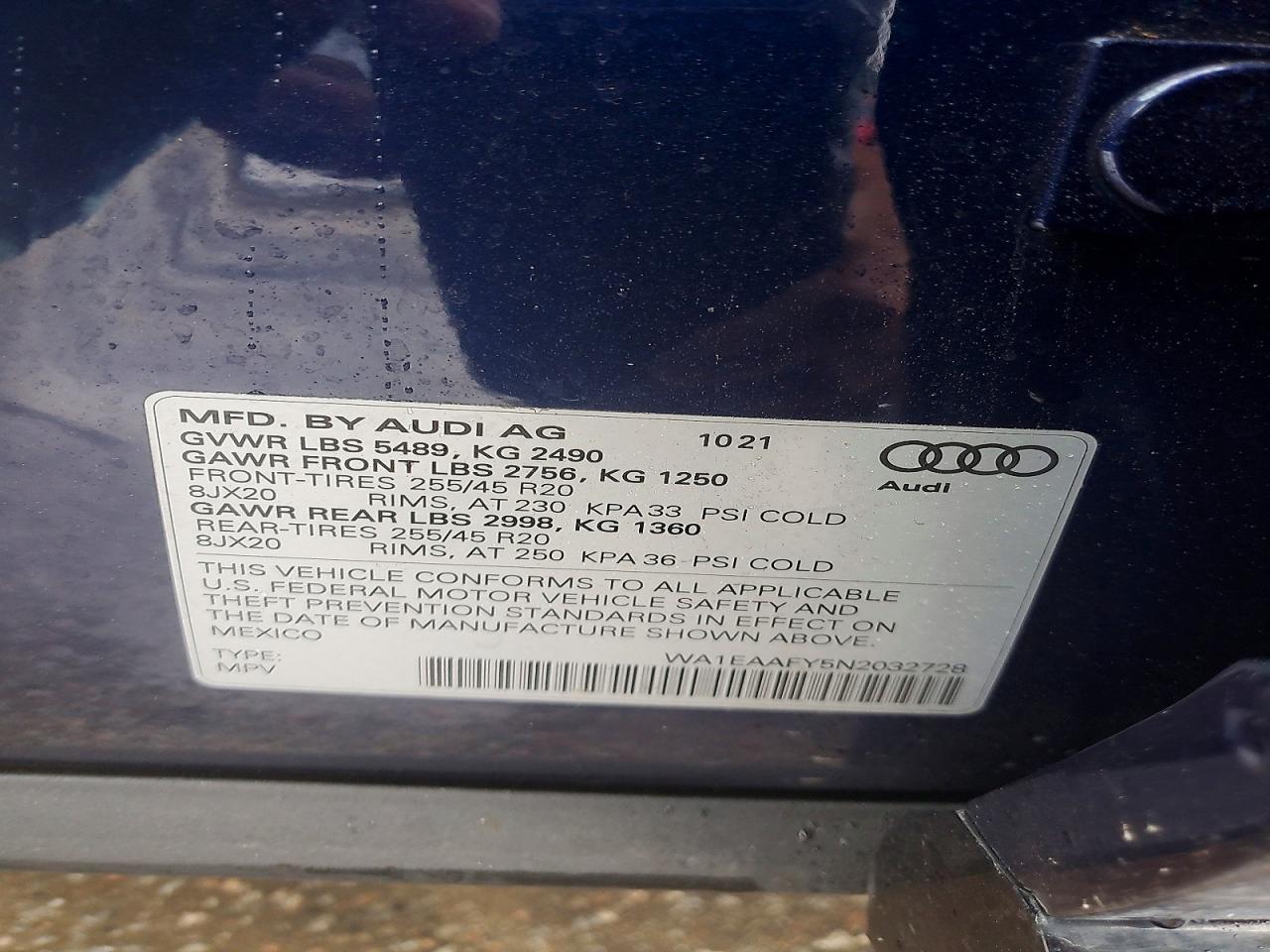 2022 AUDI Q5 PREMIUM PLUS 45 photo 49