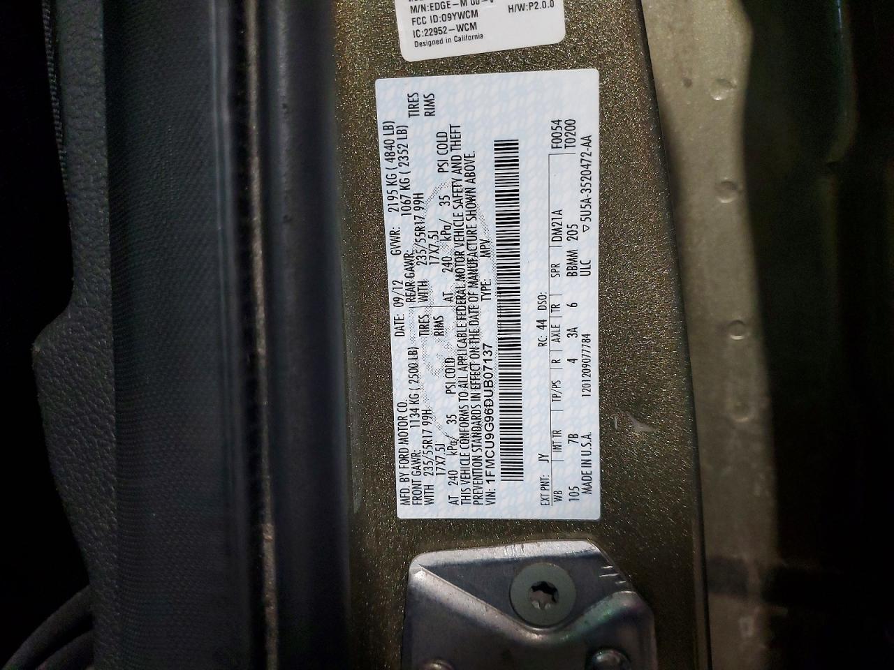 2013 FORD ESCAPE SE photo 14