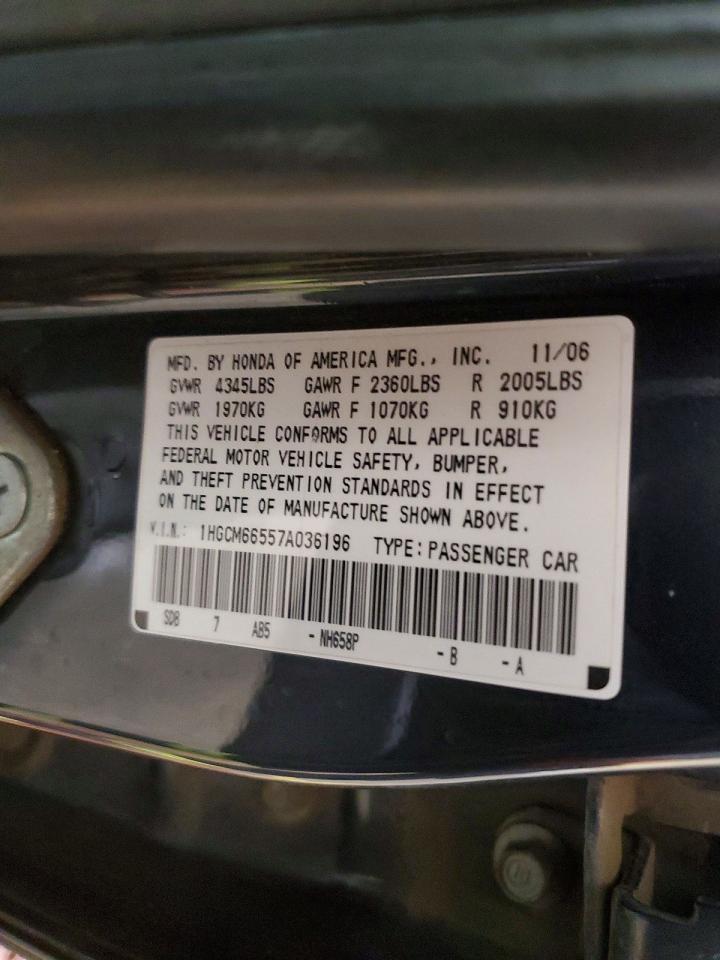2007 HONDA ACCORD EX photo 23