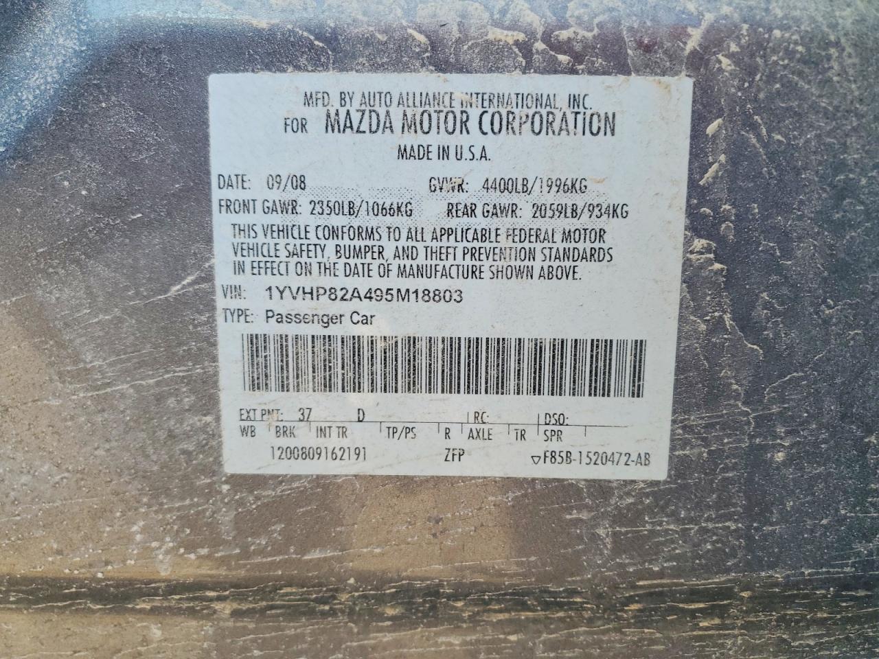 2009 MAZDA 6 I photo 23
