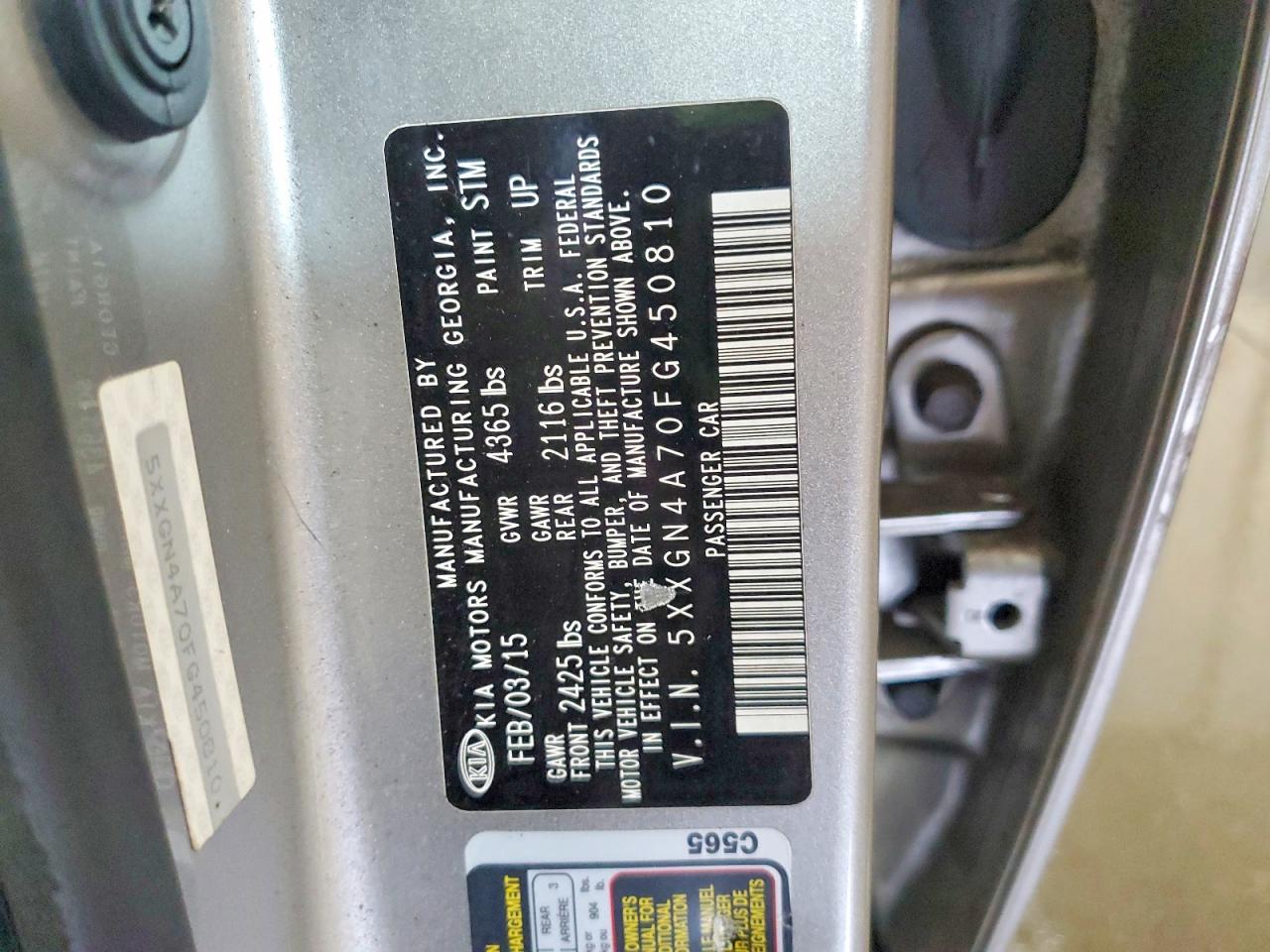 2015 KIA OPTIMA EX photo 13