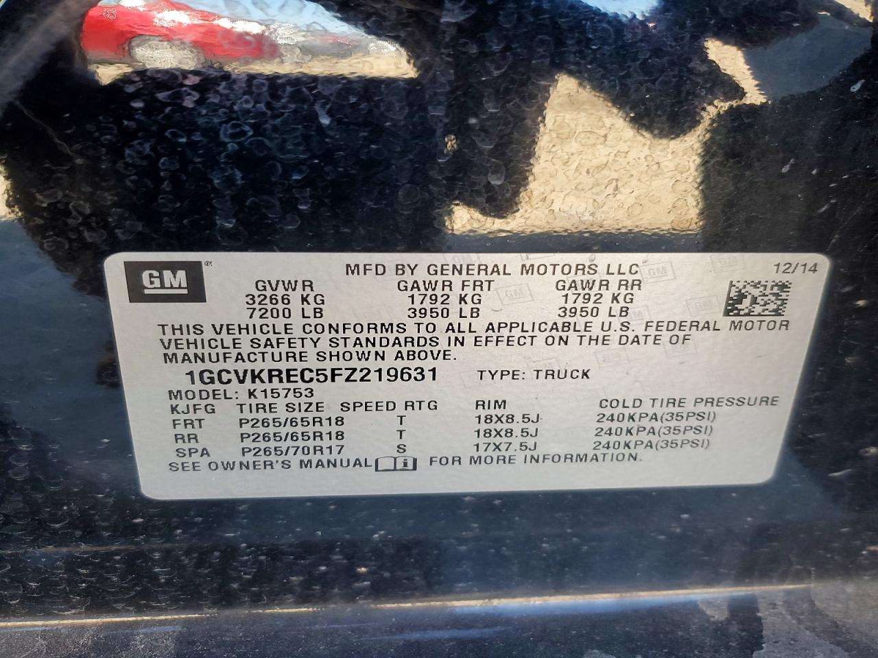 2015 CHEVROLET SILVERADO K1500 LT photo 23