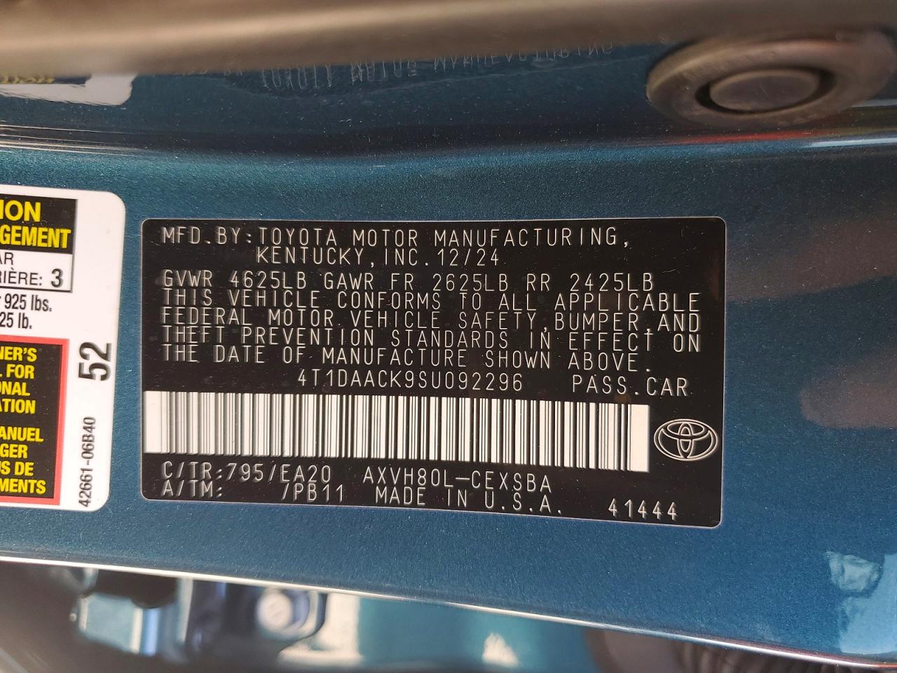 2025 TOYOTA CAMRY SE photo 13