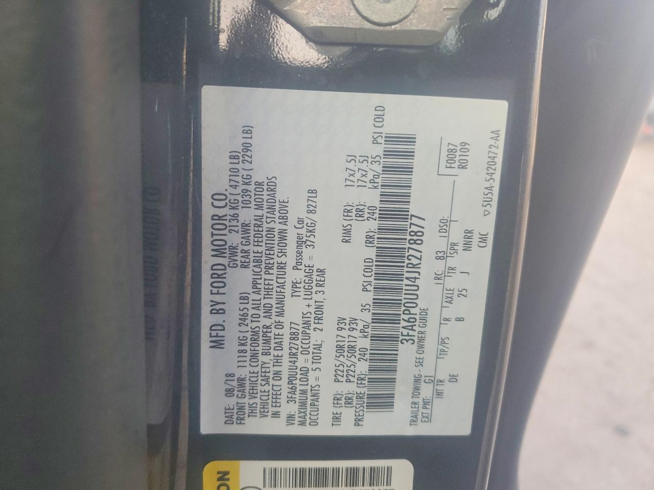 2018 FORD FUSION S HYBRID photo 25