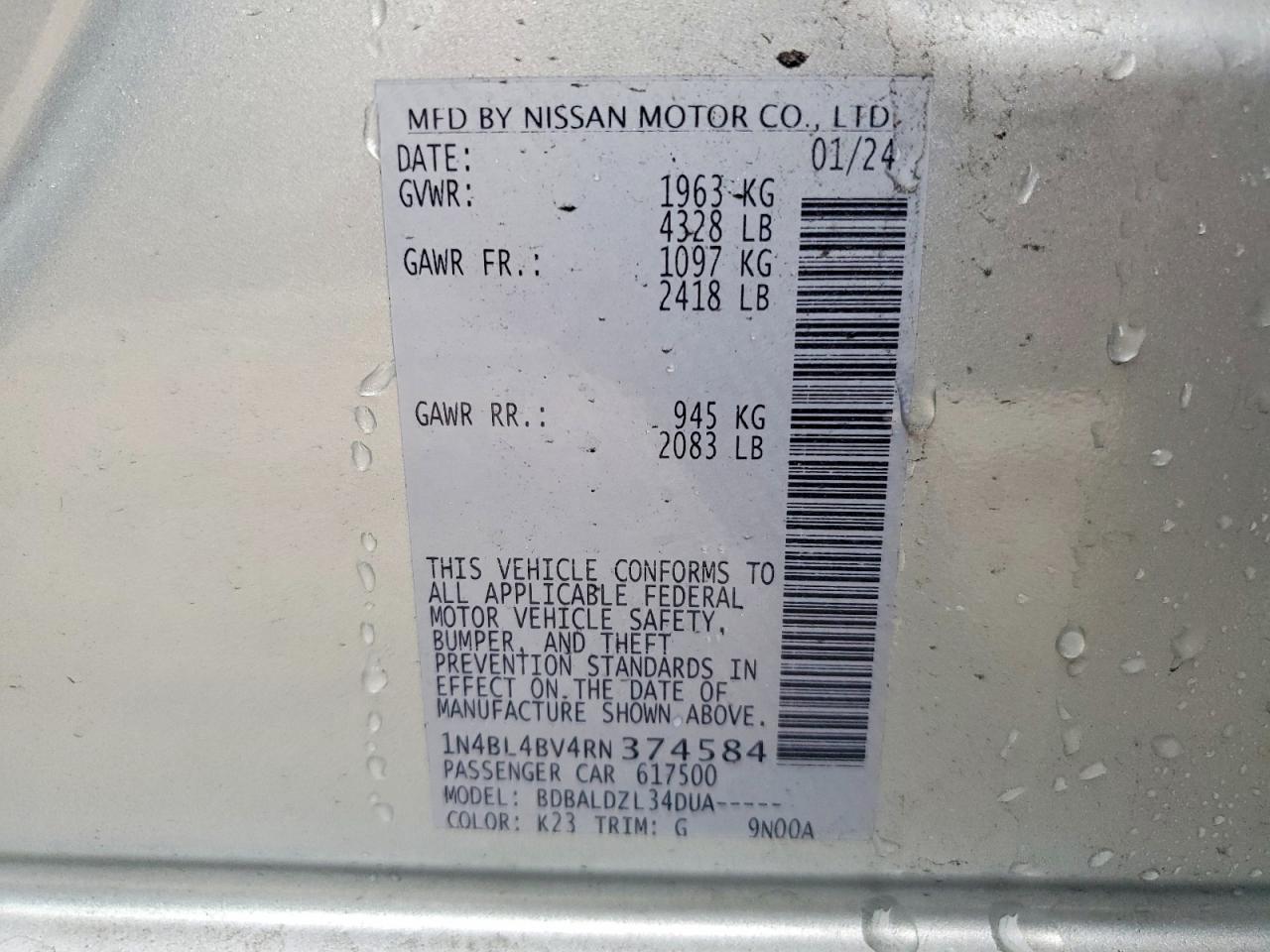2024 NISSAN ALTIMA 2.5 S photo 13