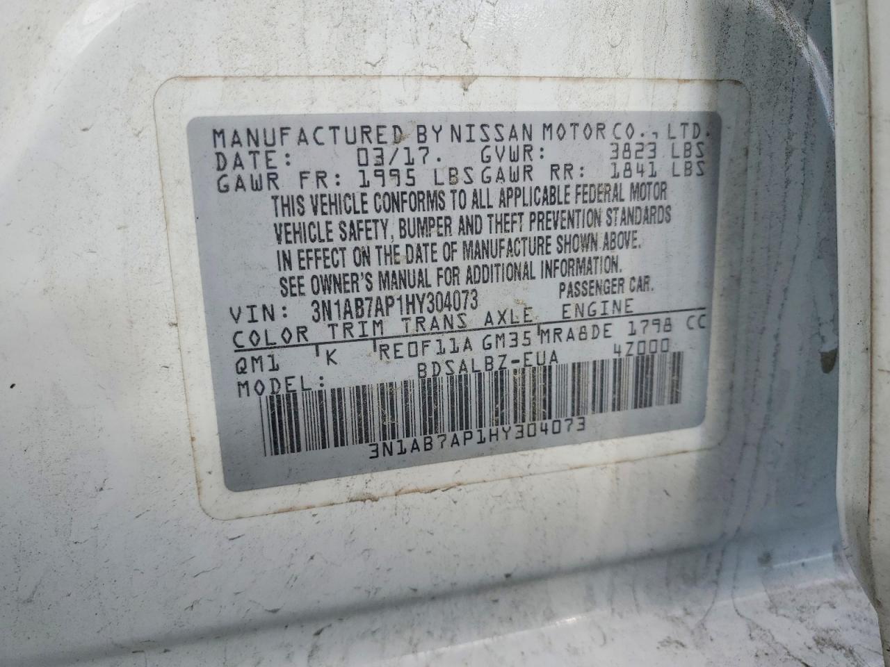 2017 NISSAN SENTRA S photo 34
