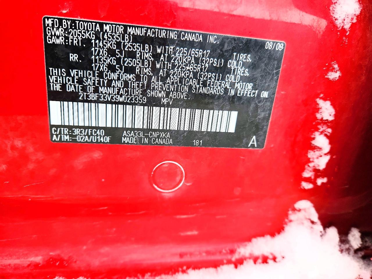 2009 TOYOTA RAV4 BASE photo 12