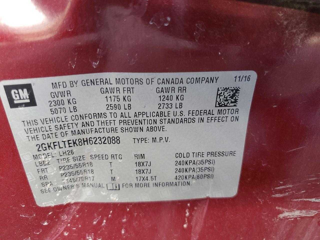 2017 GMC TERRAIN SLE photo 13