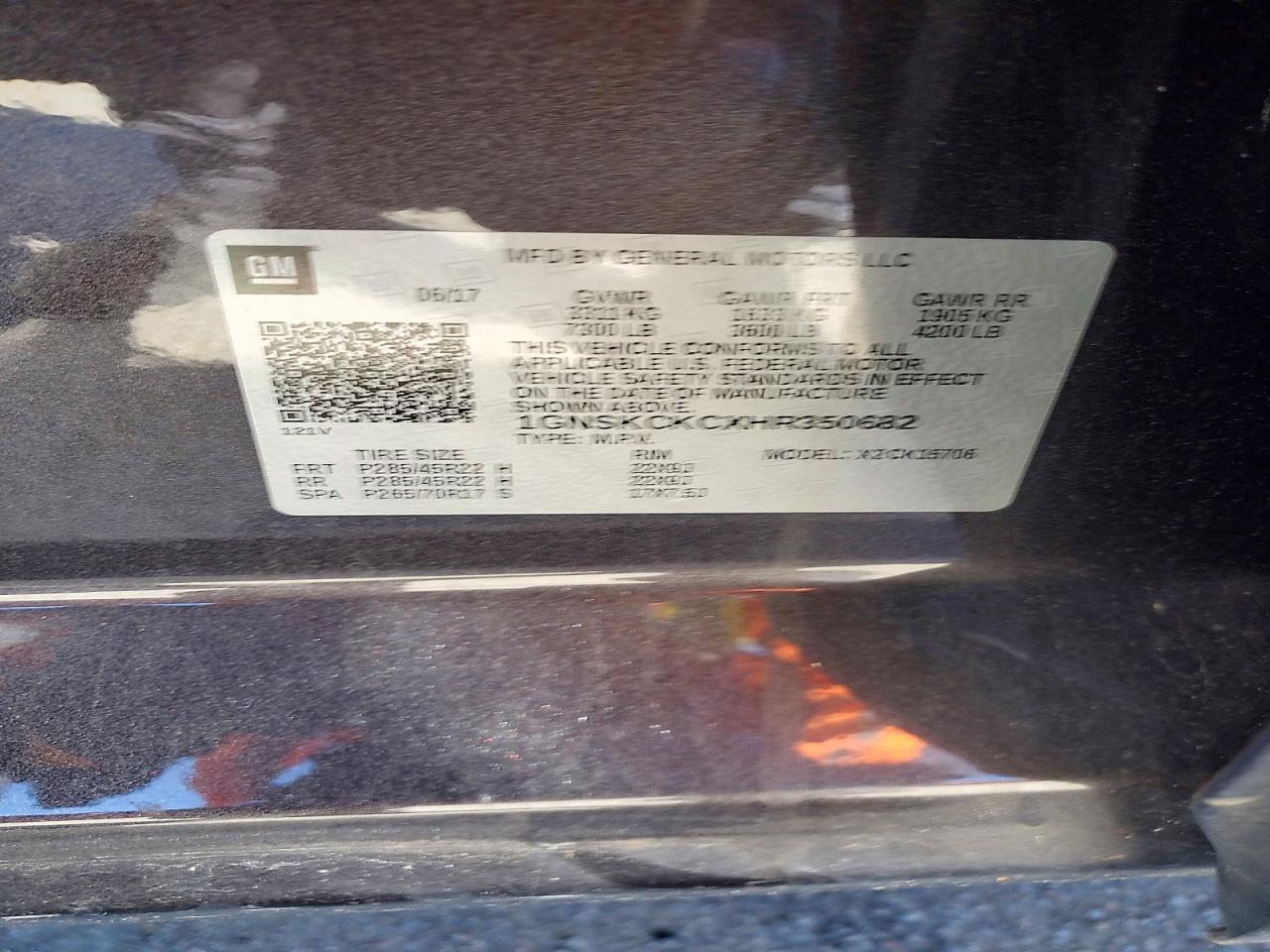 2017 CHEVROLET TAHOE K1500 PREMIER photo 13