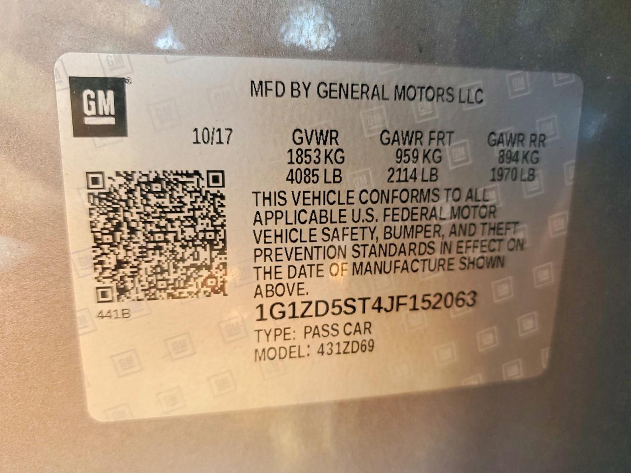 2018 CHEVROLET MALIBU LT photo 37
