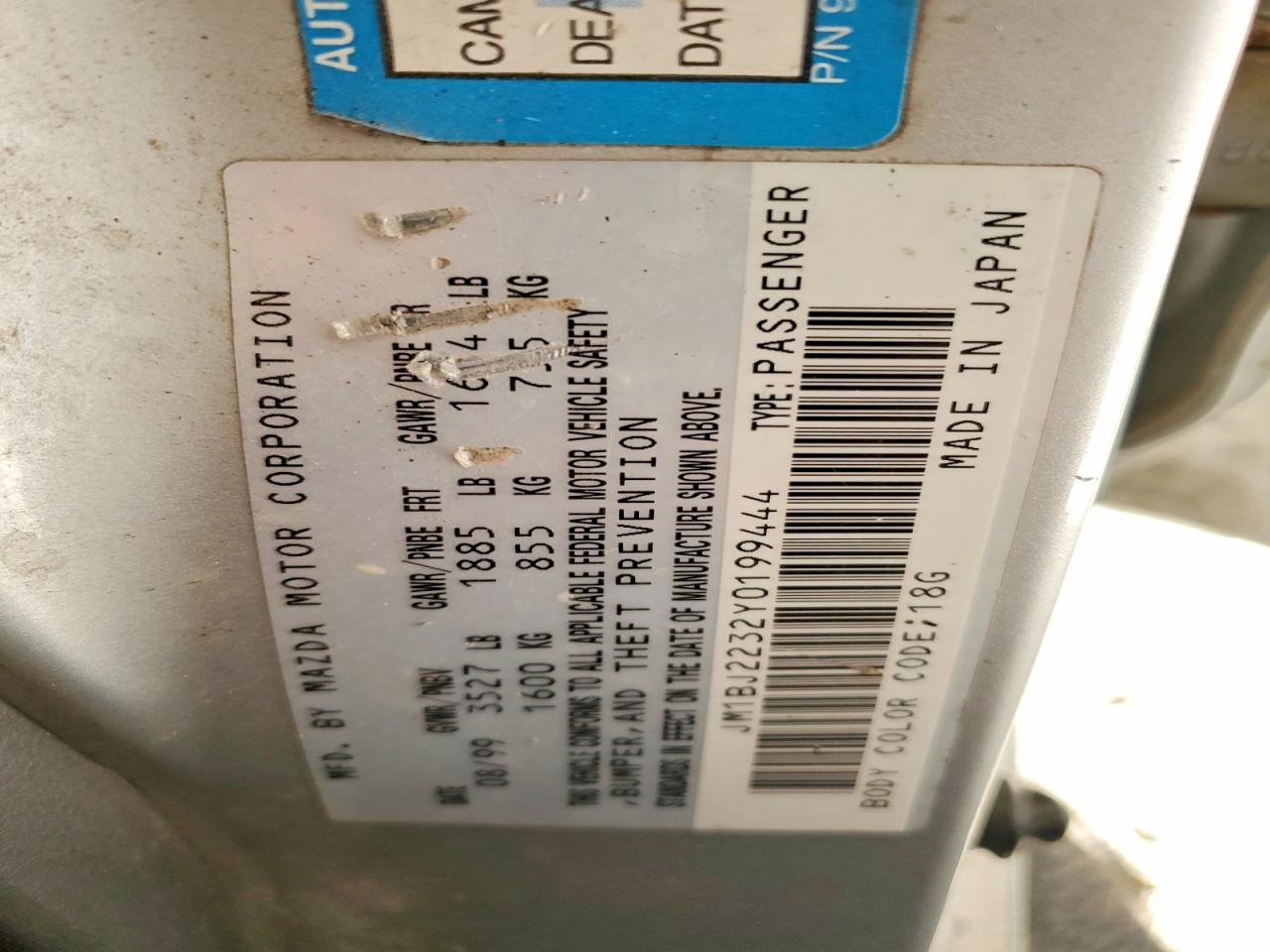 2000 MAZDA PROTEGE ES photo 34