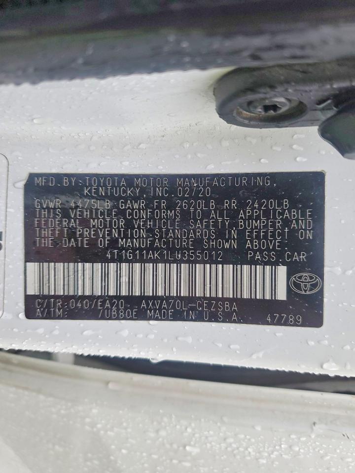 2020 TOYOTA CAMRY SE photo 12