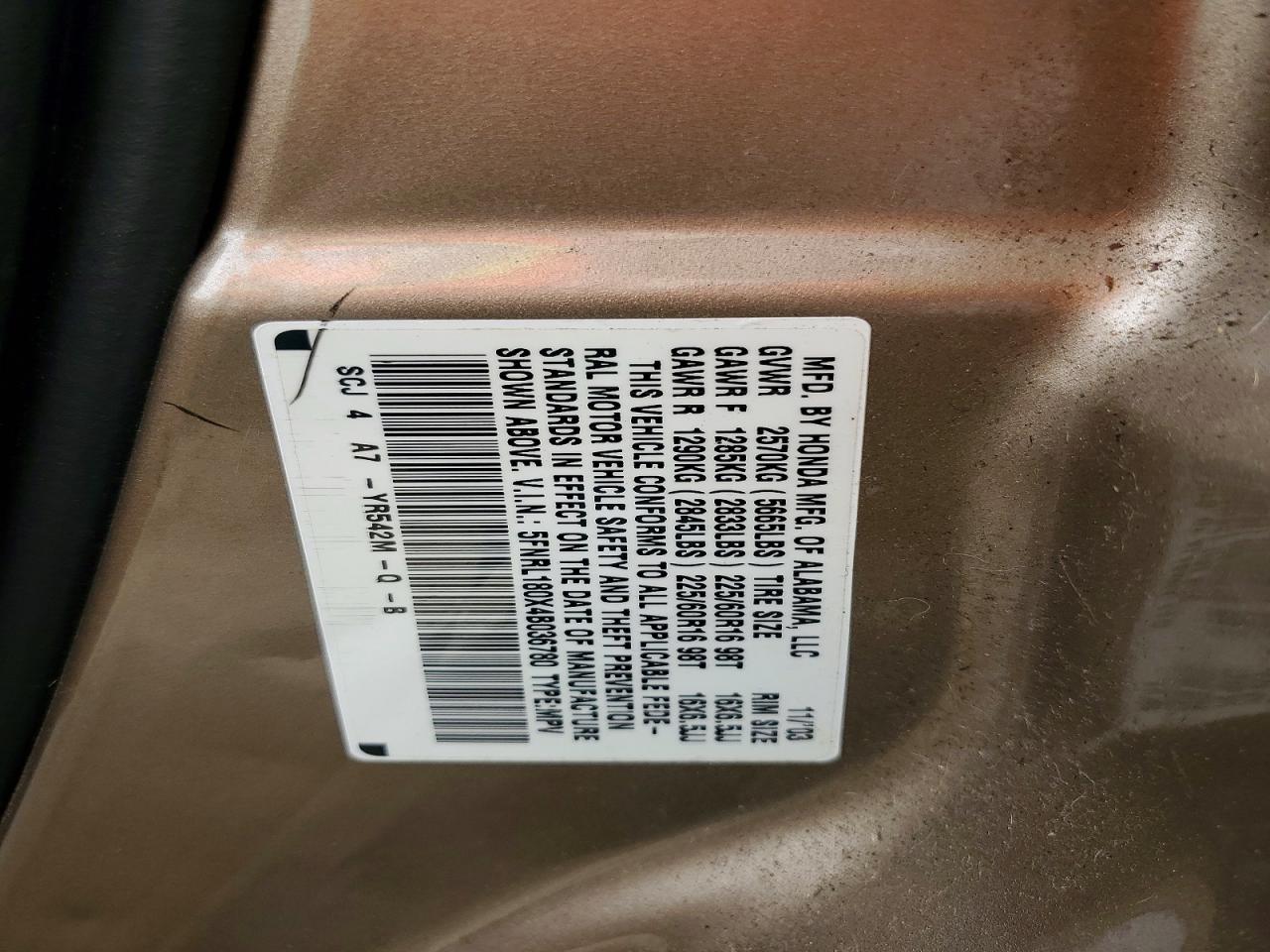 2004 HONDA ODYSSEY EXL photo 37