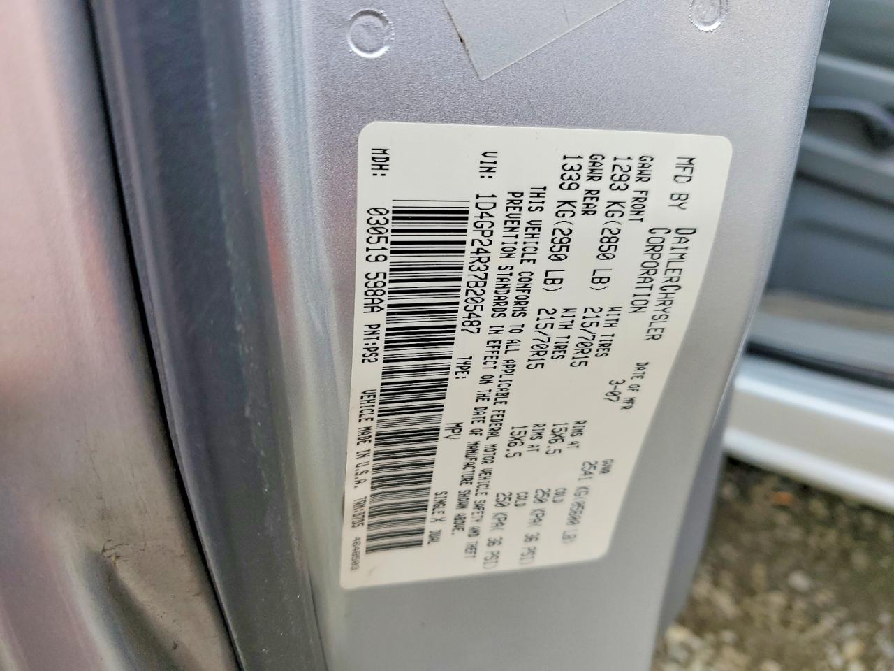 2007 DODGE GRAND CARAVAN SE photo 13