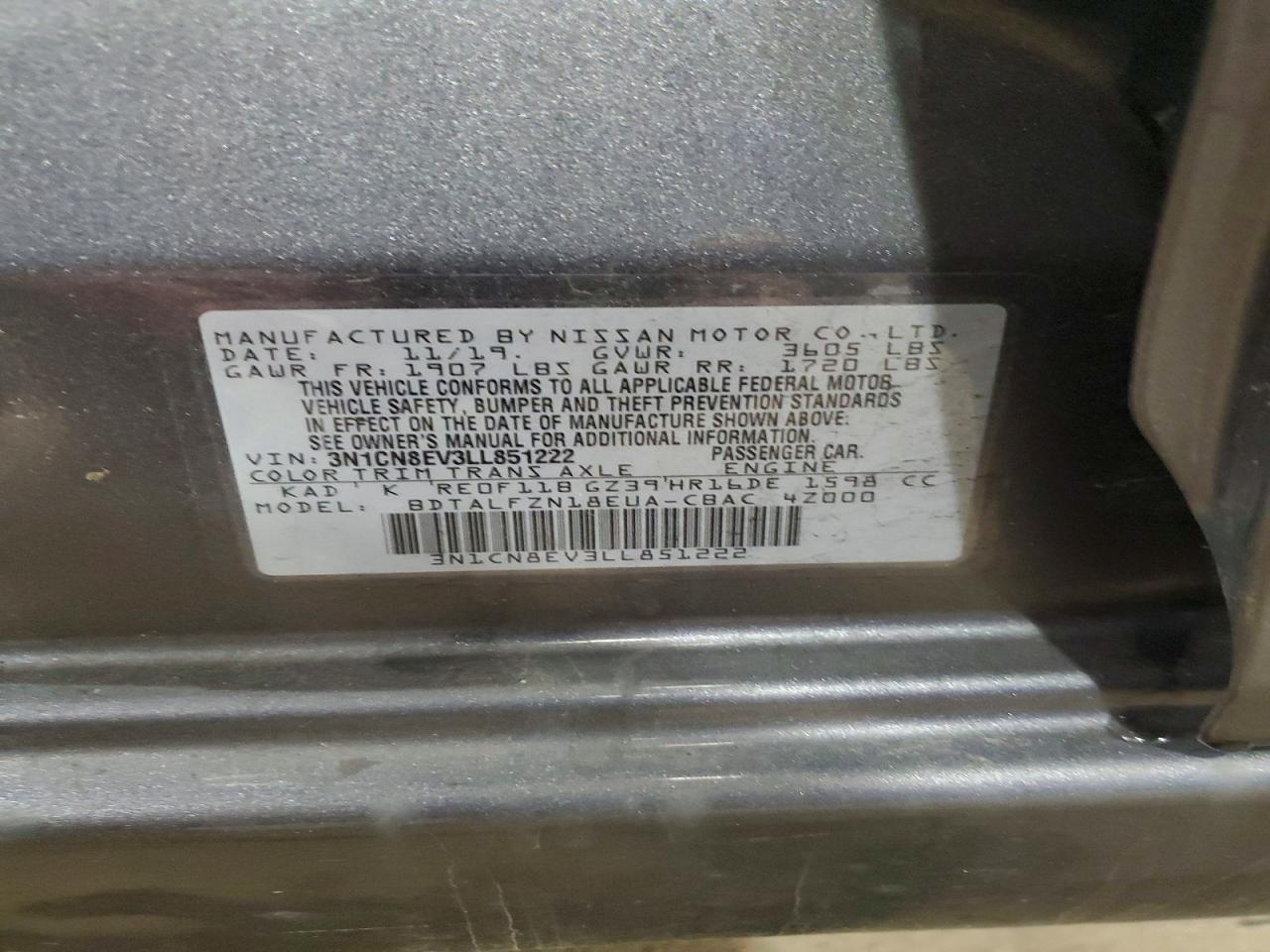 2020 NISSAN VERSA SV photo 23