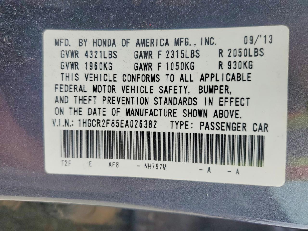2014 HONDA ACCORD EXL photo 25