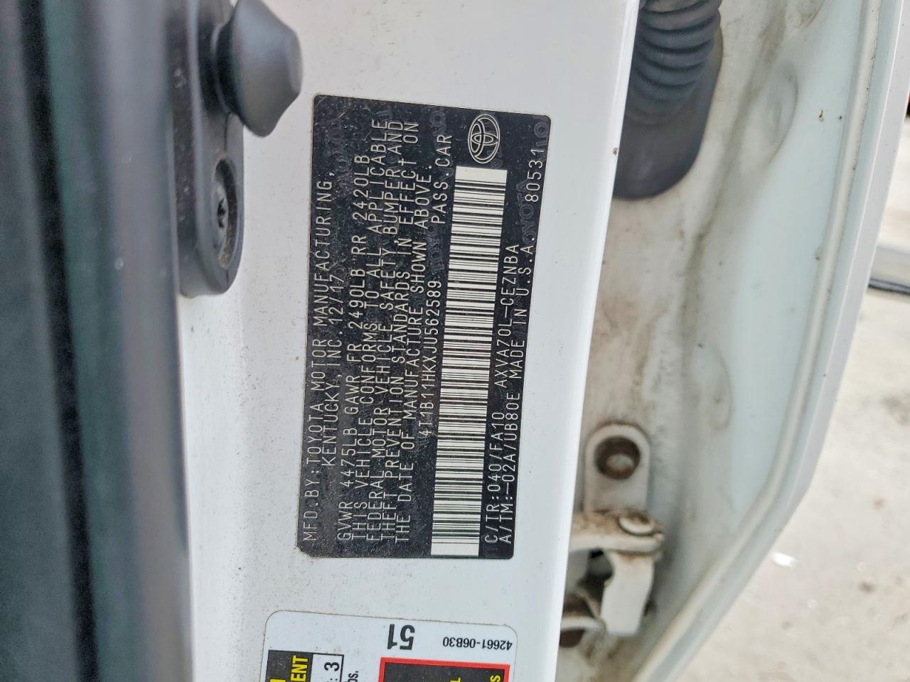 2018 TOYOTA CAMRY L photo 23