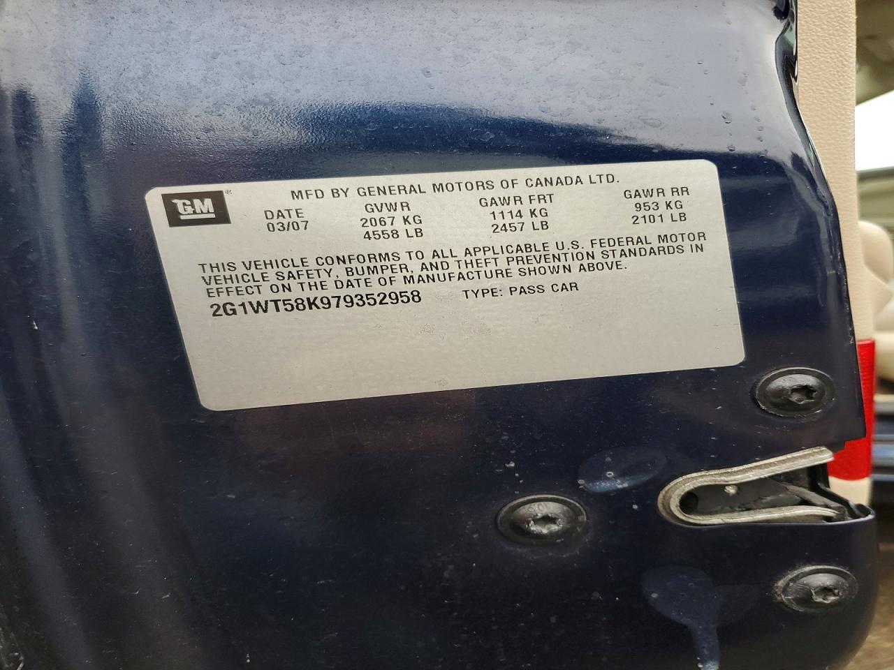 2007 CHEVROLET IMPALA LT photo 12