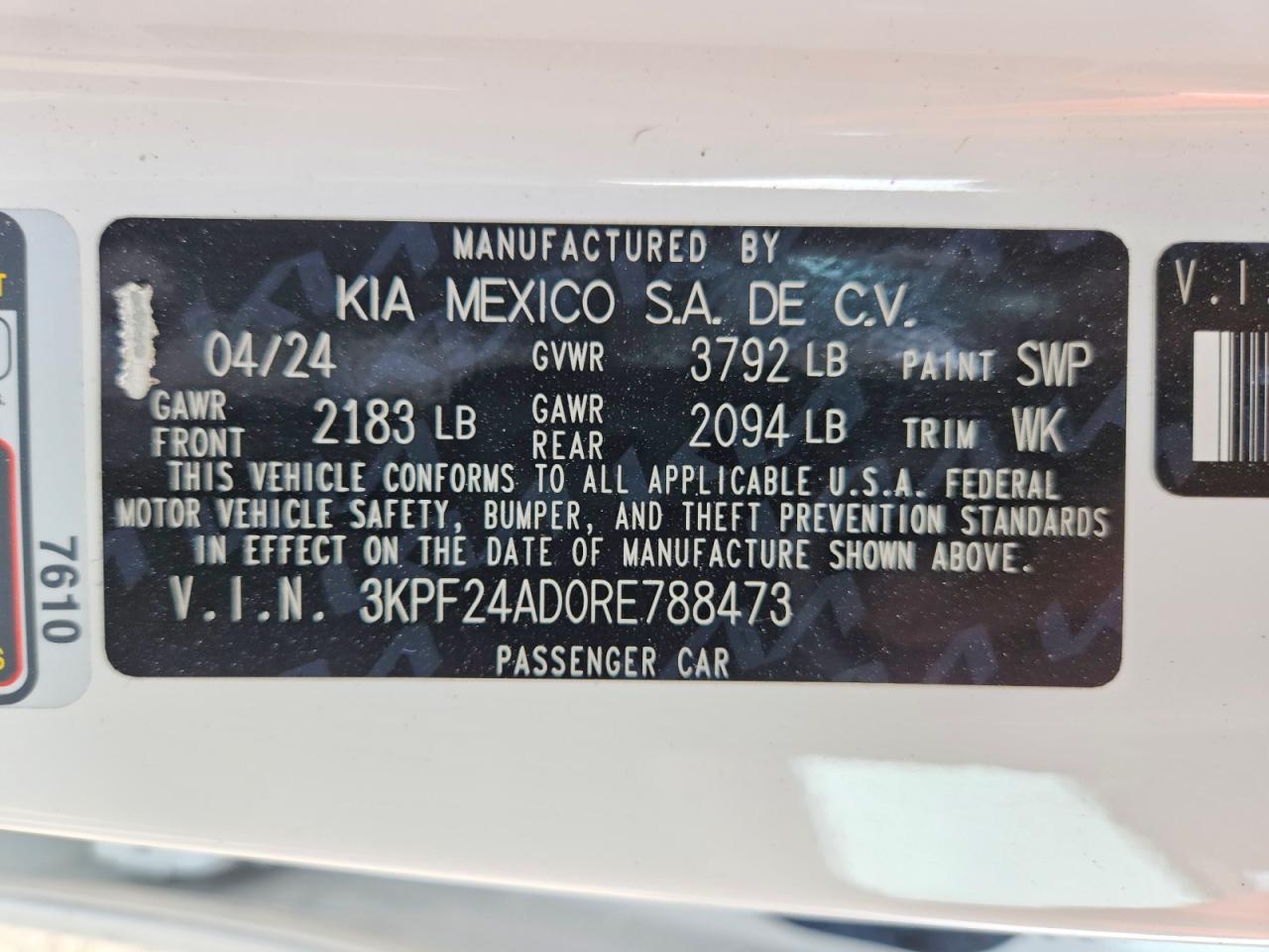 2024 KIA FORTE LXS photo 25