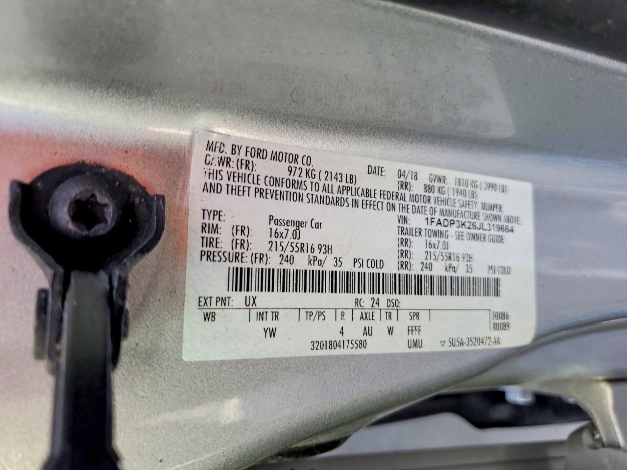 2018 FORD FOCUS SE photo 13