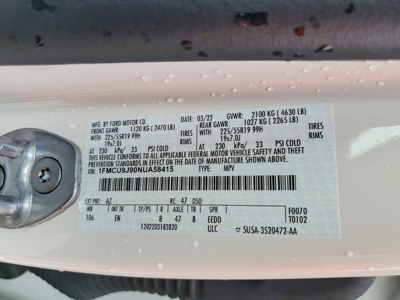 2022 FORD ESCAPE TITANIUM photo 25